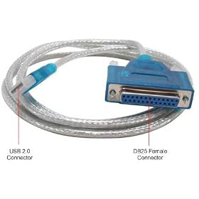 USB to DB25 Female Parallel Converter 6 ft