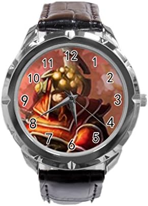 Kuaile Ionia Master Yi lol Personalized Unique Unisex Quartz Round Dial Case Clock PU Leather Band Wrist Watch