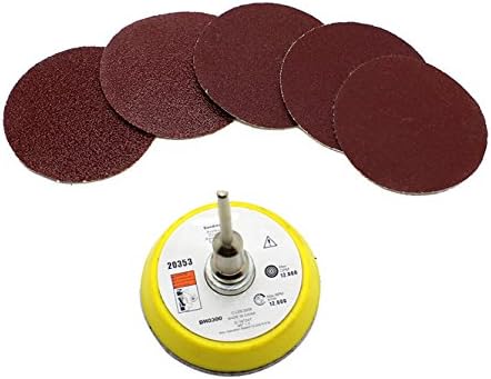 50pcs 2 inch Mix Grit Sander Disc Sanding Polishing Pad with Backer Plate 60 80 120 150 180 fit Dremel Electric Grinder Rotary Tool