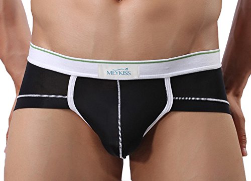 MEYKISS Mens Ice Silk Breathable Triangle Underpants Brief Panties