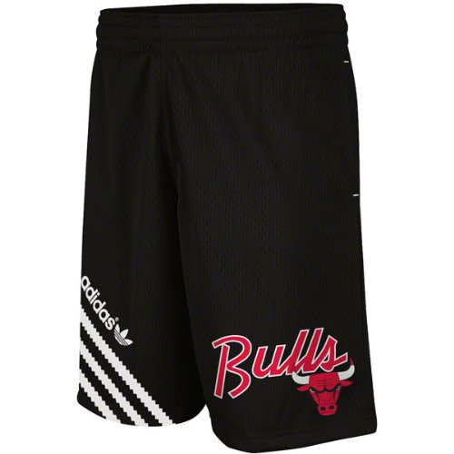 Chicago Bulls Black NBA Adidas Originals 90's Script Mesh Shorts (XXL)