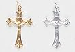 Small Crucifix - Pendant - 1 and 1/2in. Height - IMPORTED FROM ITALY