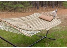 Hammock with Pillow and Stand, Designed with Power Coated Steel