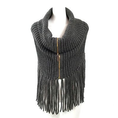 (グッチ) GUCCI グレーニットポンチョ S