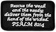 Tactical Combat Badge Morale Hook and Loop Patch / Hook Back Military Patches Designed by BASTION - PSALM 82:4 BNW