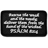 Tactical Combat Badge Morale Hook and Loop Patch / Hook Back Military Patches Designed by BASTION - PSALM 82:4 BNW