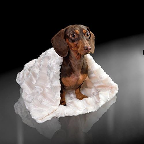 Snuggle Dog & Cat Bed - Faux Fur Cuddle (White Pearl)