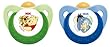 NUK 10173040 Latex Beruhigungssauger (Schnuller) Disney Winnie Trendline mit Ring, Gr��e 3 (18-36 Monate), BPA-frei, 2 St�ck, gr�n/blau