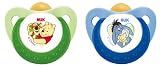 Produkt-Bild: NUK 10173040 Latex Beruhigungssauger (Schnuller) Disney Winnie Trendline mit Ring, Gr&ouml;&szlig;e 3 (18-36 Monate), BPA-frei, 2 St&uuml;ck, gr&uuml;n/blau
