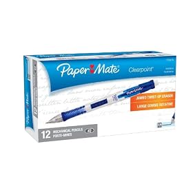 Paper Mate ClearPoint 0.9mm Mechanical Pencils, 12 Blue Barrel Pencils (1759215)
