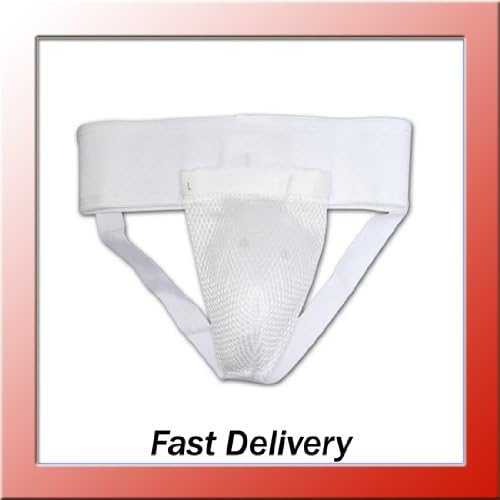 Groin Guard Protector MMA Cup Boxing Abdominal white