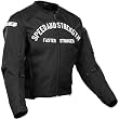 Speed and Strength My Weapon Men's Textile Street Racing Motorcycle Jacket w/ Free B&F Heart Sticker - Black
