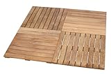 Set of 4 Teak Floor Tiles