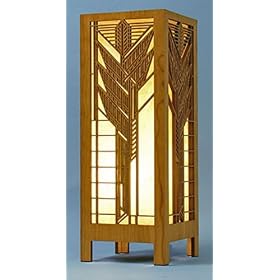 Frank Lloyd Wright Dana-Thomas House Dining Room Window Design Lightbox Cherry