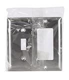 PASS & SEYMOUR SS126CC10 SIERRAPLEX STAINLESS STEEL WALLPLATE DOUBLE GANG, TGL/GFCI