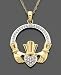 14k Gold Diamond Claddagh Pendant (1/10 ct. t.w.)
