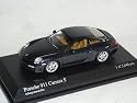PORSCHE 911 997 CARRERA S COUPE ATLAS GRAU SCHWARZ 1/64 MINICHAMPS MODELL AUTO MODELLAUTO
