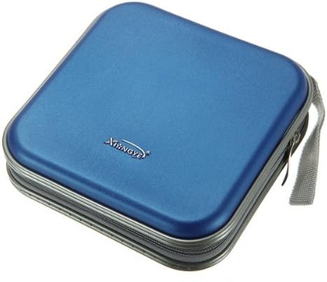 XIONGYE 40 Disc CD/VCD/DVD Case Storage Organizer Bag Album Box (Blue)