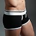 XUBA Mens Low Rise Sexy Underwear Trunk Boxer Brief Black XB01