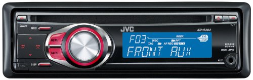 JVC KD-R303 CD/MP3/WMA Car Stereo with Front Aux Input -Red Illumination