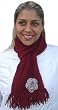 Handmade Lightweight Scarf - Cherry Burgundy (100% Hand-knitted)