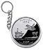 Creative Clam Florida State Quarter Mint Image 2.25 Inch Button Style Key Chain