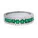 Almaz 18kt White Gold Emerald & Diamond Ring