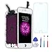 iPhone 6 Screen, DAMPO Replacement LCD Display Touch Screen Digitizer Frame Assembly Full Set for iPhone 6(4.7) Not for 6s[Easy to Install] with Tools and Glass Screen Protector-White