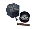 Klangschale f&uuml;r Meditation in Geschenk Box schwarz mit Symbol- verschiedene Ausf&uuml;hrungen