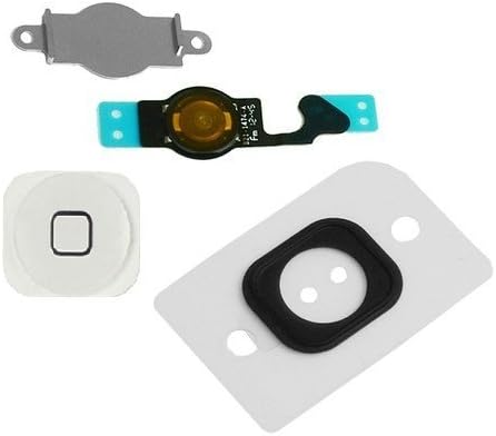 White iPhone 5 Home Button Assembly Menu Button, Key Cap, Flex Cable Replacement