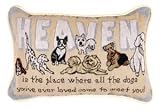 Heaven Is The Place Dogs Decorative Tapestry Toss Pillow