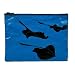 Blue Q Sting Ray Recycled Zipper Pouch