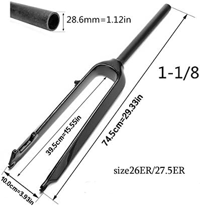 Topinlife Carbon Fiber Glossy Fixed Gear MTB Suntour Fork Downhill 3K/UD Technology