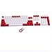 PBT Keycaps Backlit 108Key Set Doubleshot Translucent Cherry MX Key Caps Top Print with Keycaps Puller for 87/104/108 MX Switches Mechanical Gaming Keyboard (Red White Combo)