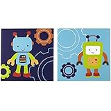 NoJo Baby Bots Canvas Wall Decor