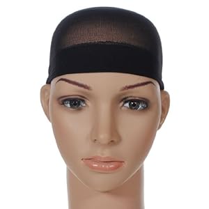 Quality WIG CAP Nylon MUST HAVE One Size BLACK (2 Pack)