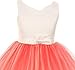 Little Girls V Neck Satin Bow 3 Layer Tulle Flowers Girls Dresses