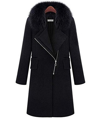 おばあさんウール コート　レディース 美シルエット 体型カバー Aライン 秋 冬 防寒 防風 あったかい 保温性抜群 レディース セレブ 上品 カジュアル 黒の アウター