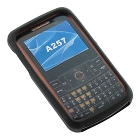 Black Durable Soft Rubber Silicone Skin Case for AT&T Samsung Magnet a257 Cell Phone