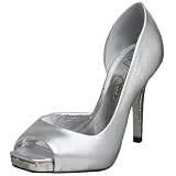  : Jessica Simpson Women's Josette Peep Toe Pump,New Foil,7.5 M US