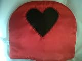 Red Taffeta with Black Taffeta Heart Tea Cosy