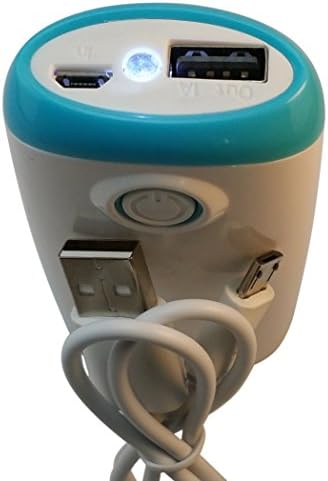 Digiscale Portable 5000 mAh Micro USB External Backup Battery with Built-In LCD Flashlight - Power Bank External Battery Charger Powered Backup Pack with Fast Charging Technology Samsung Galaxy S6 Edge + and USB Powered Compatible Cellphones - Blue