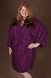 Embroidered Kimono Style Robe - Purple
