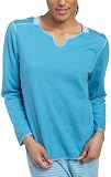Docker's Women's Reversible Solid Split Neck Pajama Top