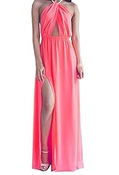 Backless Checkered Print Spring Summer Winter Halter Sleeveless Polyester/Spandex Evening Dress/Maxi Dress 