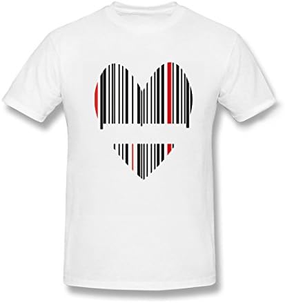 UIZO Men's Cotton T-shirt Tee Disconnect Love Short Sleeve,White,Size M