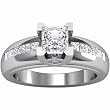 14K White Gold Diamond Engagement Ring - 1.00 Ct.