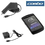 Black Durable Silicone Skin Soft Case + Rapid Car Charger + Home Travel Charger for RIM BlackBerry Storm 9500 9530 Smartphone