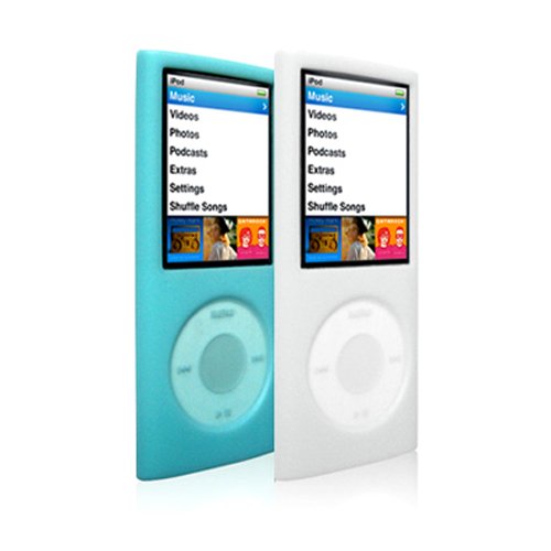 External hard drive:Active Skin 2-Pack for iPod nano 4G, Clear/Blue