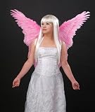 Pink Costume Feather Wings Butterfly Angel Fairy Tinkerbell Macaw Parrot